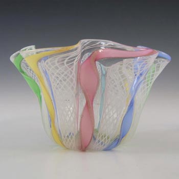 (image for) Murano Zanfirico & Copper Aventurine Glass Dish/Bowl #2