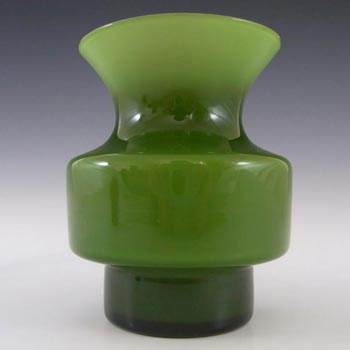 Lindshammar Gunnar Ander Swedish Green Glass Vase