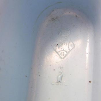 Sowerby #1192½ Victorian Blue Milk / Vitro-Porcelain Glass Bowl - Marked