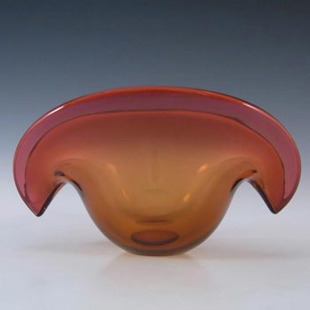 Seguso Dalla Venezia Murano Pink Glass Clam Bowl/Vase