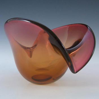 Seguso Dalla Venezia Murano Pink Glass Clam Bowl/Vase #1