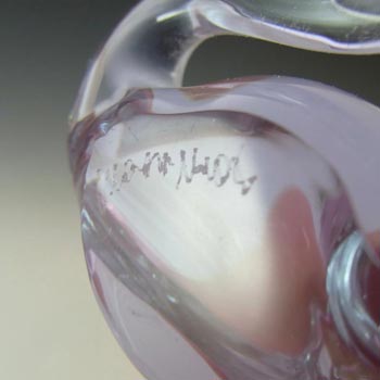 V. Nason & Co Murano Neodymium Glass Cat - Signed