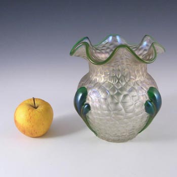 Art Nouveau 1900's Iridescent Kralik Glass "Martelé" Vase