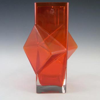 (image for) Riihimaki #1388 Erkkitapio Siiroinen Red Glass Pablo Vase