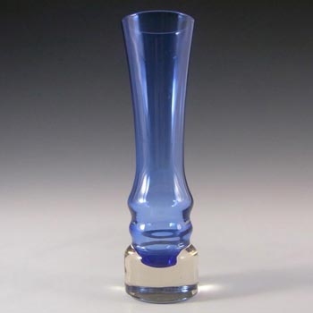 Sea Glasbruk 1970s Swedish Blue Glass Vase