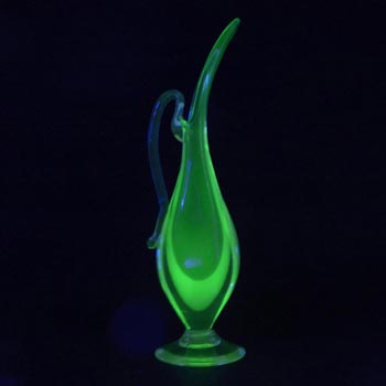 (image for) Murano/Venetian Uranium Green Sommerso Glass Vase #2