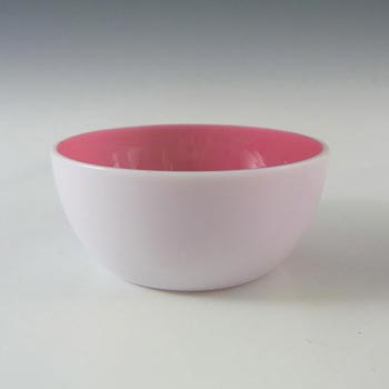 Victorian Opaque Custard Glass Pink & Ivory Creamer & Sugar Bowl