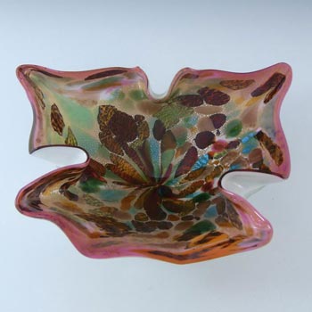 Vetro Artistico Veneziano Murano Glass Aventurine Bowl #1
