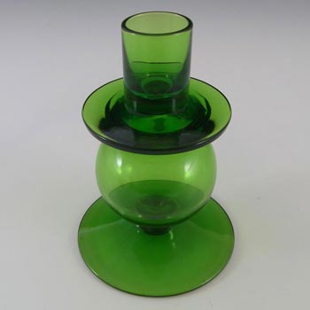 Wedgwood Green Glass Bulbous Candlestick RSW152