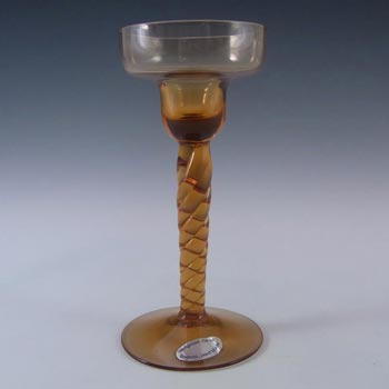 Wedgwood/Stennett-Willson Topaz Glass Helix Candlestick