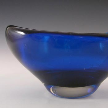 Whitefriars #9515 Baxter Royal Blue Glass Oval Bowl