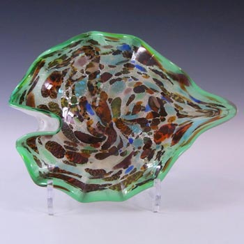 Vetro Artistico Veneziano Murano Glass Aventurine Bowl #2