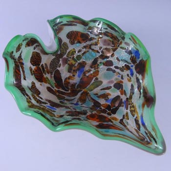 Vetro Artistico Veneziano Murano Glass Aventurine Bowl #2