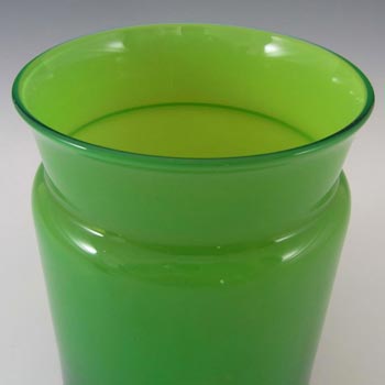 Aseda Swedish Green Cased Glass Vase #9/321 - Labelled