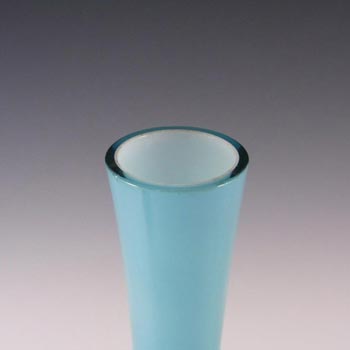Elme 1970's Swedish/Scandinavian Blue Cased Glass Vase