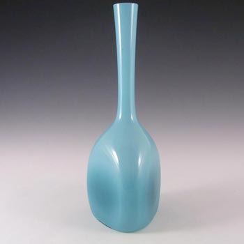 Elme Scandinavian Blue Cased Glass \'Three Sided\' Vase