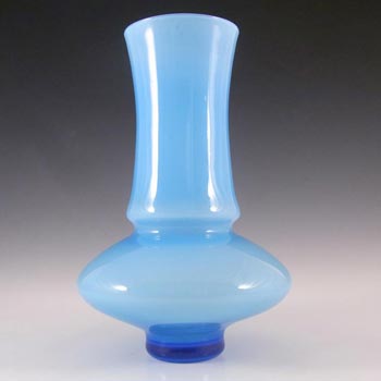 Scandinavian/Swedish Retro 1960s Blue Cased Glass Vase