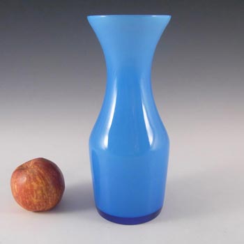 Alsterfors 1970's Scandinavian Blue Cased Glass 7.5" Vase