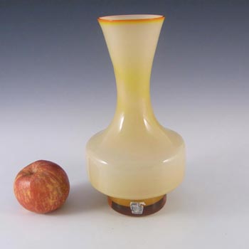 Lindshammar / JC 1970's Swedish Caramel Cased Glass Vase