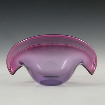 Seguso Dalla Venezia Murano Purple Glass Clam Bowl/Vase #2