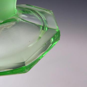 Stölzle #19085 Czech Art Deco Uranium Green Glass Vase