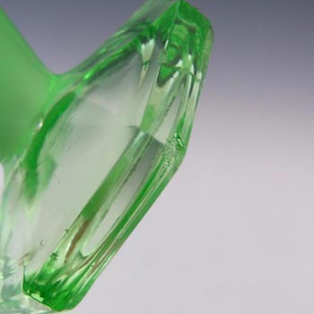 Stölzle #19085 Czech Art Deco Uranium Green Glass Vase