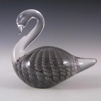 FM Konstglas/Marcolin Fumato Glass Bird/Swan - Signed