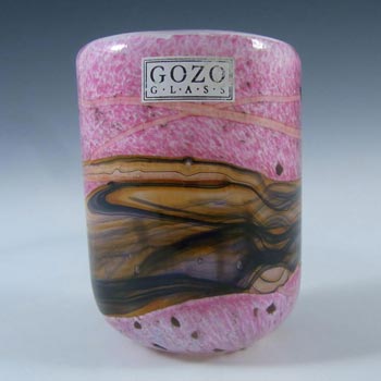 Gozo Maltese Glass \'Seashell\' Vase - Signed + Labelled #2