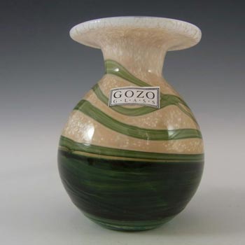 Gozo Maltese Glass \'Springtime\' Vase - Signed + Labelled