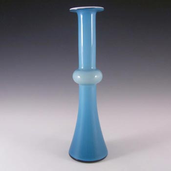 Holmegaard Carnaby Blue Glass 10.25\" Vase by Christer Holmgren