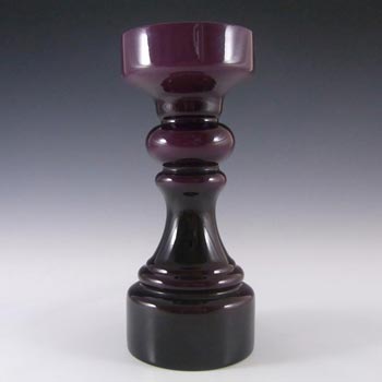 Japanese Purple Cased Hooped Glass Vase - Swedish Style