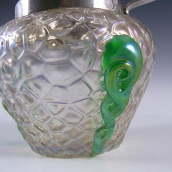 Kralik Art Nouveau 1900's Iridescent Glass "Martelé" Jug