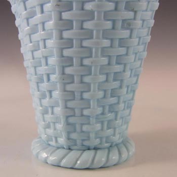 Sowerby #1173 Victorian Blue Milk / Vitro-Porcelain Glass Spill Vase - Marked