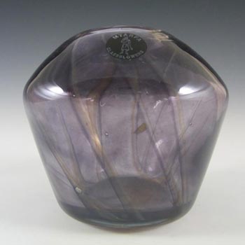 Mtarfa Maltese Organic Purple Striped Glass Vase - Label
