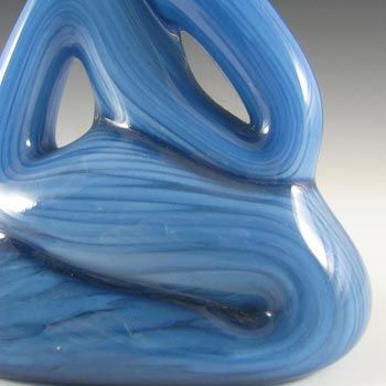 Mtarfa Maltese Organic Blue & White Glass Vase - Signed