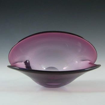 Seguso Dalla Venezia Murano Pink Glass Clam Bowl/Vase