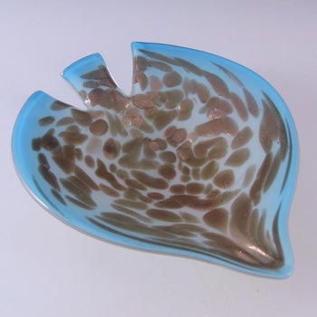 Vetro Artistico Veneziano Murano Glass Aventurine Bowl #3