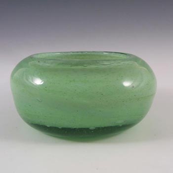 Nazeing British Clouded Mottled Green Bubble Glass Bowl