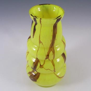 Prachen 70s Yellow Glass 'Flora' Vase - Frantisek Koudelka