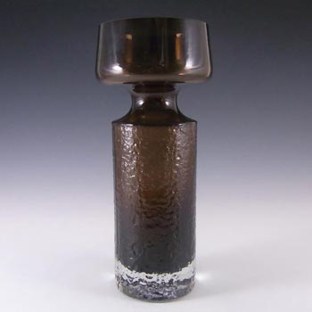 Riihimaki #1495 Riihimaen Tamara Aladin Brown Glass \'Safari\' Vase