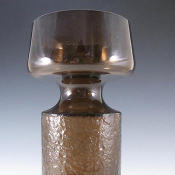 Riihimaki #1495 Riihimaen Tamara Aladin Brown Glass 'Safari' Vase
