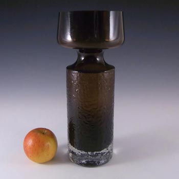 Riihimaki #1495 Riihimaen Tamara Aladin Brown Glass 'Safari' Vase
