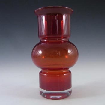 Riihimaki #1520 Riihimaen Red Glass 'Tuulikki' Vase