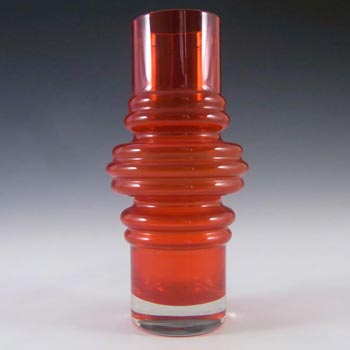 (image for) Riihimaki #1516 Riihimaen Red Glass 'Tulppaani' Vase