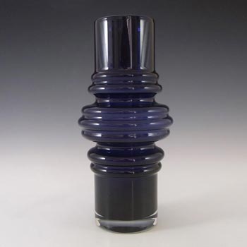 Riihimaki #1516 Riihimaen Blue Glass \'Tulppaani\' Vase