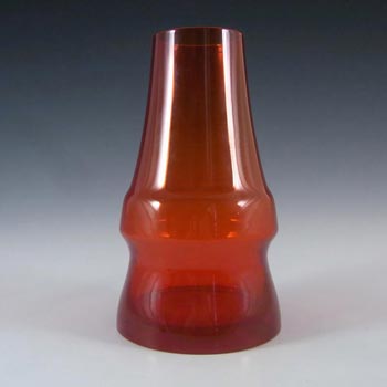 Riihimaki 'Piippu' Riihimaen Aimo Okkolin Red Glass Vase