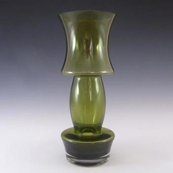 (image for) Riihimaki Large Riihimaen Lasi Oy Finnish Green Glass Vase