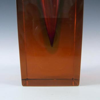Large Murano Faceted Sommerso Glass Block Vase