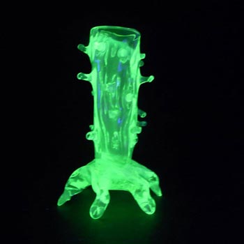(image for) John Walsh Victorian Vaseline/Uranium Glass Thorn Vase #1