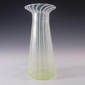 Victorian 1880's Vaseline Uranium Opalescent Glass Vase